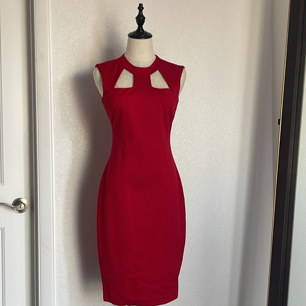 Cache red bodycon By Cache Contour collection. Size 2